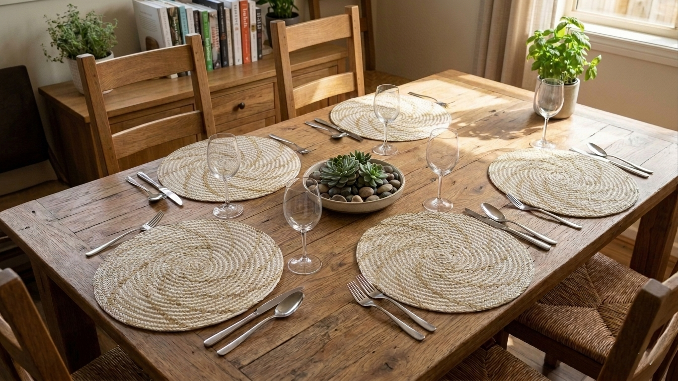 Authentic Colombian Hand-Woven Mawisa Straw Placemat