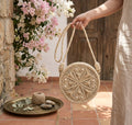 "Luna" Handwoven Iraca Palm Crossbody Bag