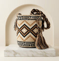 "Maicao" Handwoven Wayuu Bucket Bag - Earth Diamond Edition