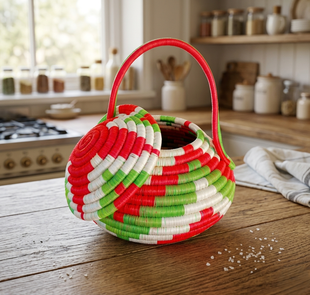 Guacamayas "Campiña de Color" Handwoven Traditional Egg & Fruit Basket