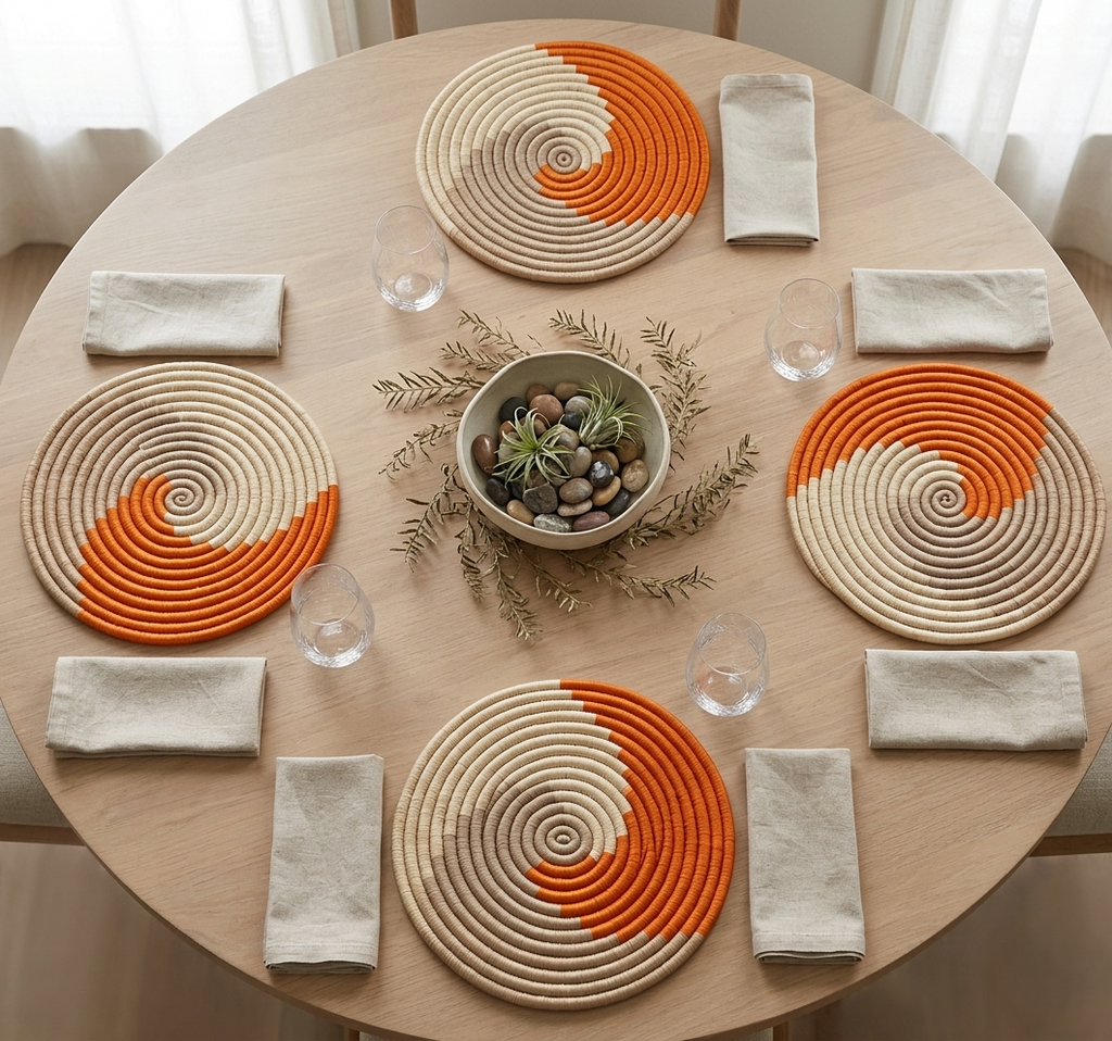 Handwoven Coiled Fique Placemats