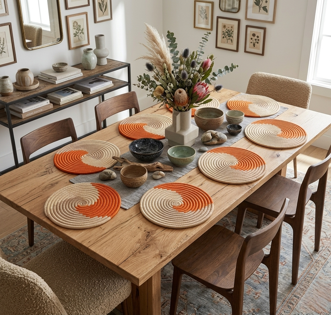 Handwoven Coiled Fique Placemats