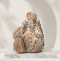 "Guajira" Handwoven Wayuu Bucket Bag with Pearl Accents - Floral Vine