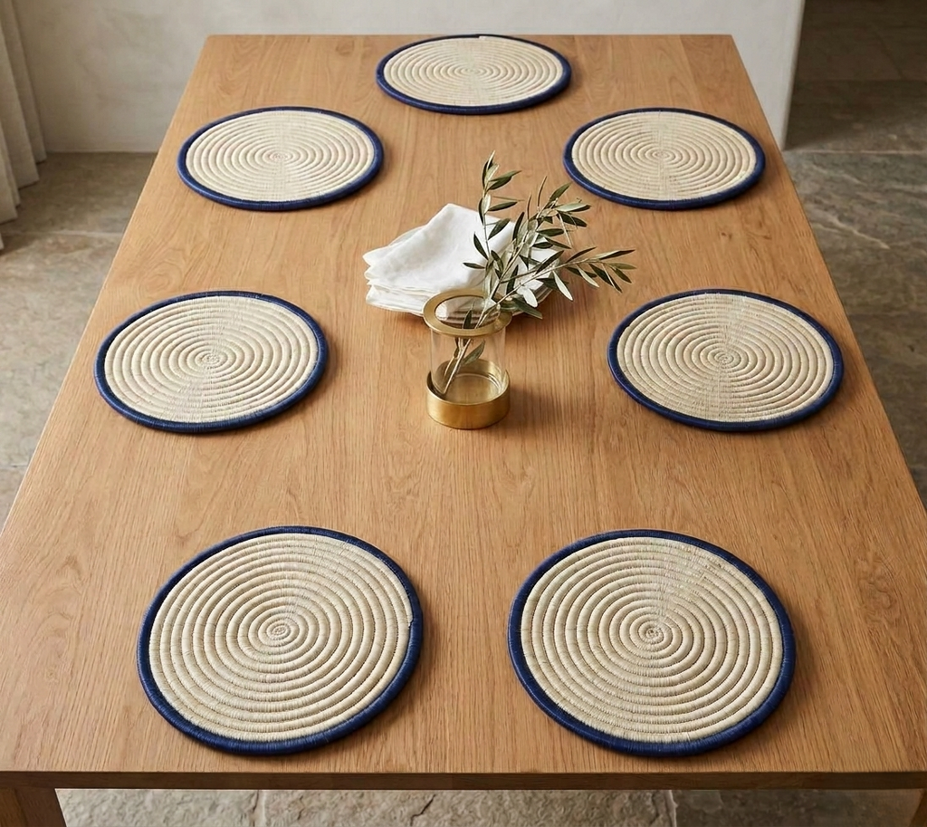 Handwoven Straw Placemat – Colombian Artisanal Heritage