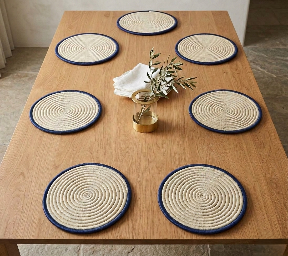Handwoven Straw Placemat – Colombian Artisanal Heritage