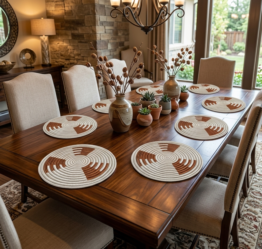 Colombian Artisan Handwoven Iraca Palm Placemats