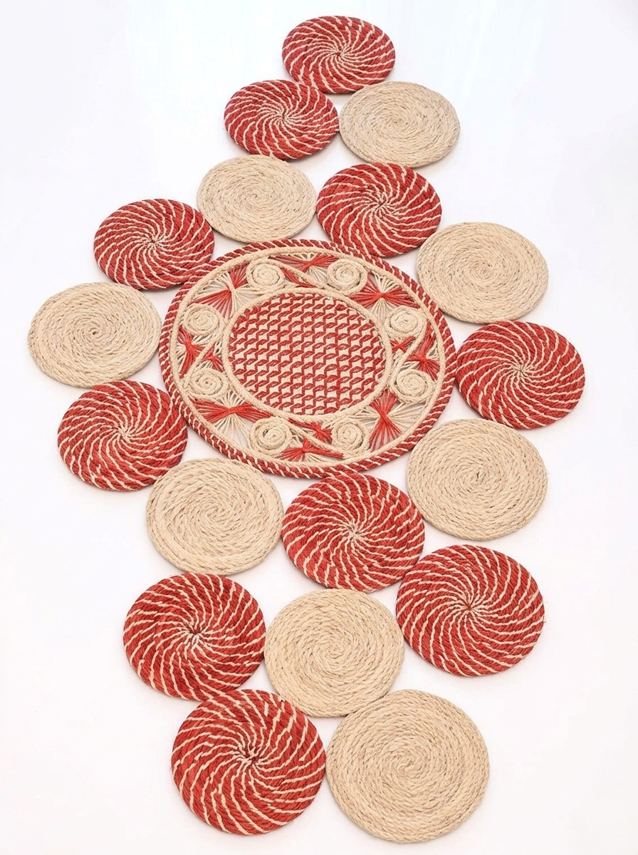 Mantra Origen Terracota" Table Runner in Iraca Palm