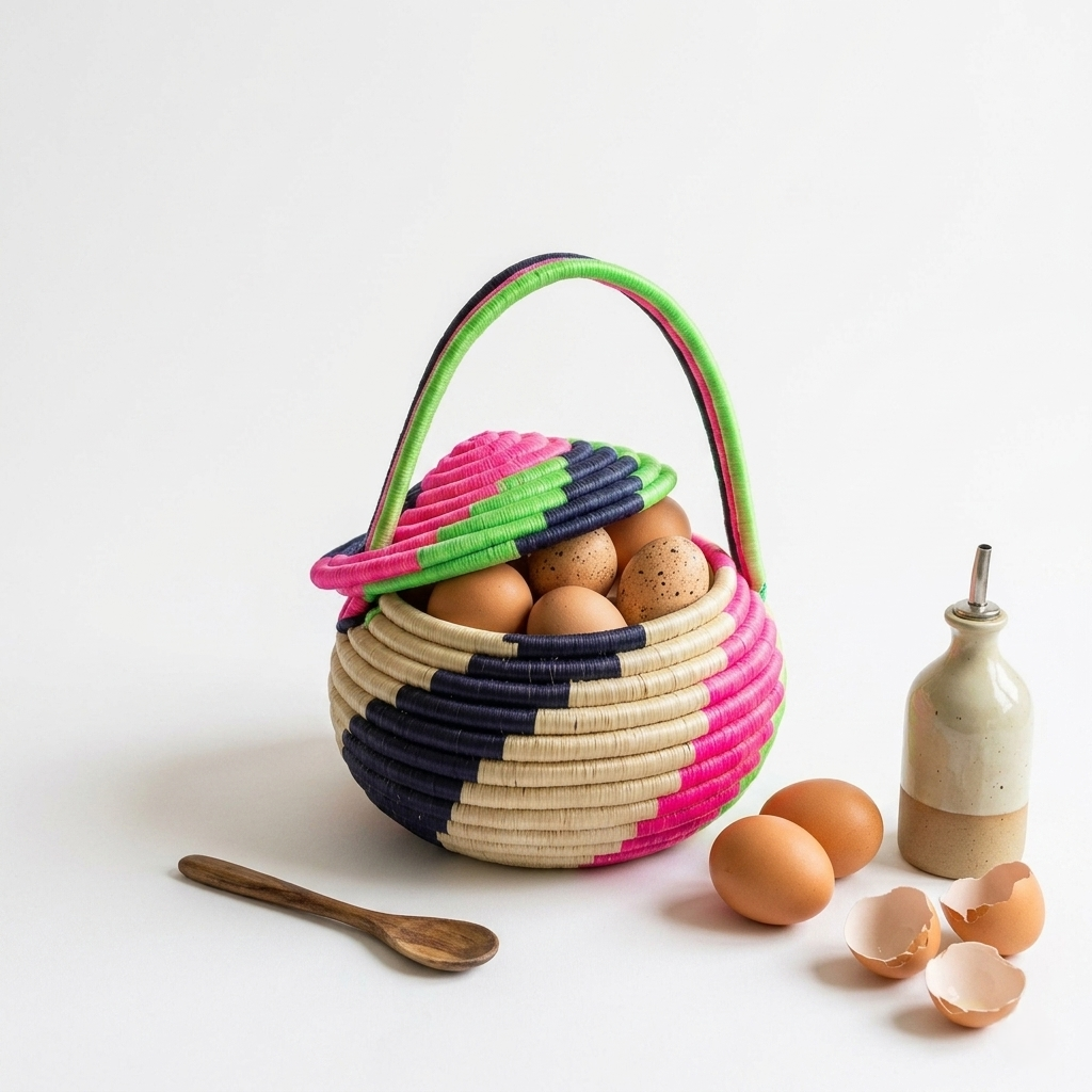 Guacamayas "Nido de Color" Handwoven Ancestral Egg Basket