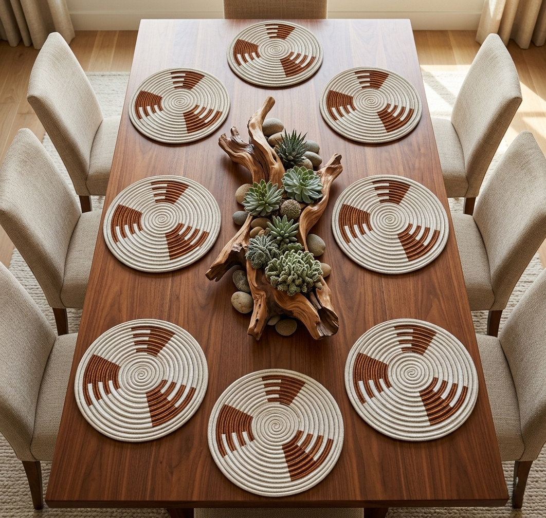 Colombian Artisan Handwoven Iraca Palm Placemats