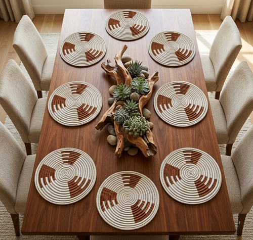 Colombian Artisan Handwoven Iraca Palm Placemats